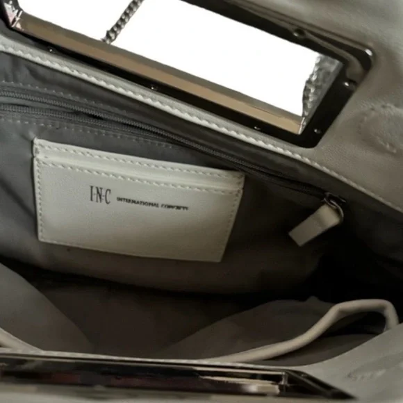 White Quilted clutch by I.N.C. International Concepts NWOT - Picture 3 of 4
